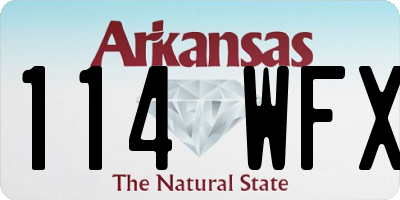 AR license plate 114WFX