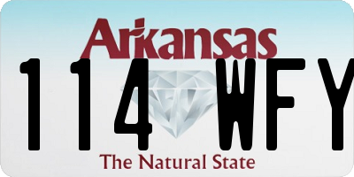 AR license plate 114WFY