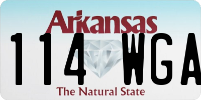 AR license plate 114WGA