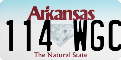 AR license plate 114WGC