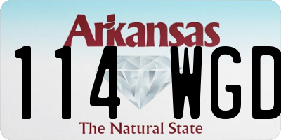 AR license plate 114WGD