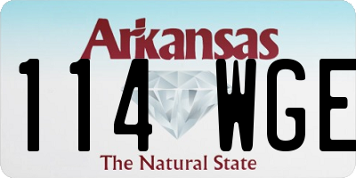 AR license plate 114WGE