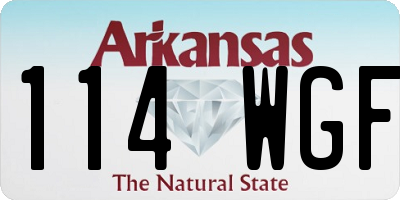 AR license plate 114WGF