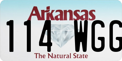 AR license plate 114WGG