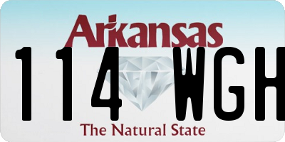 AR license plate 114WGH