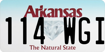 AR license plate 114WGI