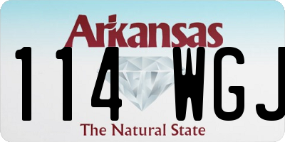 AR license plate 114WGJ