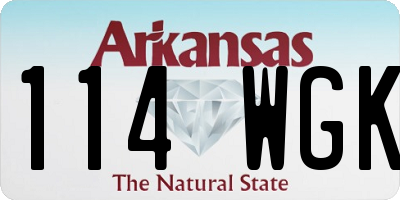 AR license plate 114WGK