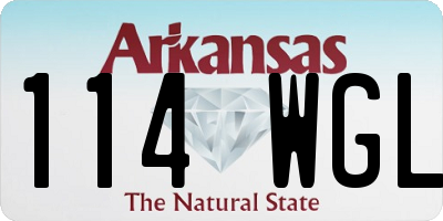 AR license plate 114WGL