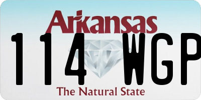 AR license plate 114WGP
