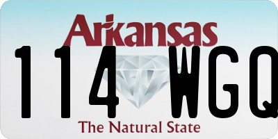 AR license plate 114WGQ