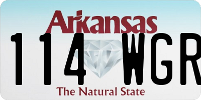 AR license plate 114WGR