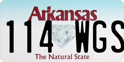 AR license plate 114WGS