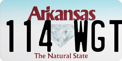 AR license plate 114WGT