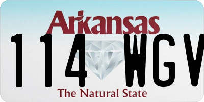 AR license plate 114WGV