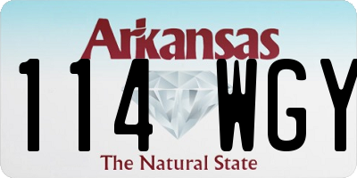 AR license plate 114WGY