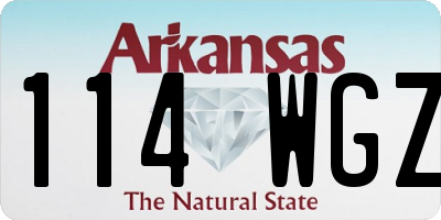 AR license plate 114WGZ