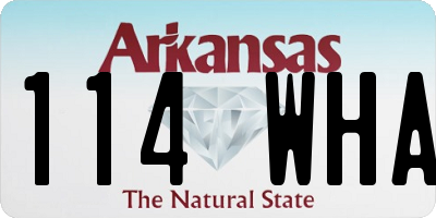 AR license plate 114WHA