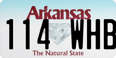 AR license plate 114WHB