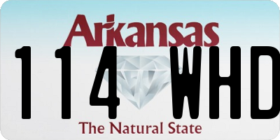AR license plate 114WHD