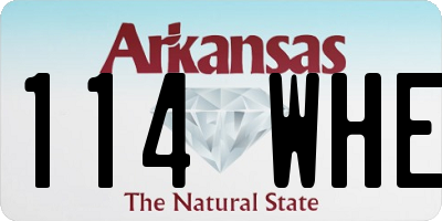 AR license plate 114WHE