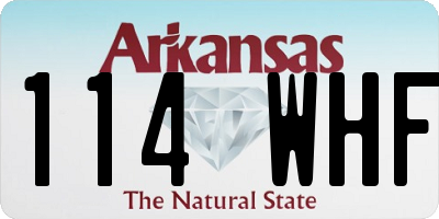 AR license plate 114WHF
