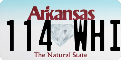AR license plate 114WHI