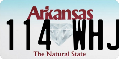 AR license plate 114WHJ