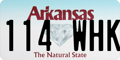 AR license plate 114WHK