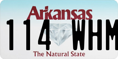 AR license plate 114WHM