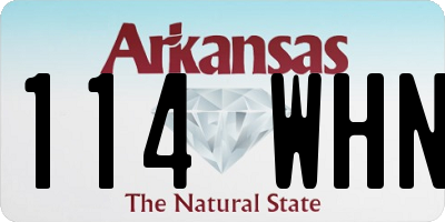 AR license plate 114WHN