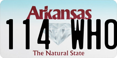 AR license plate 114WHO