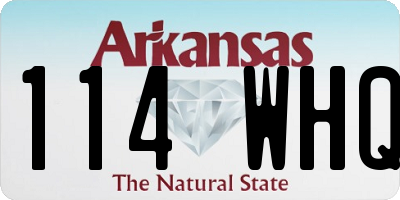AR license plate 114WHQ