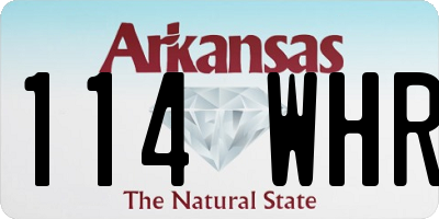 AR license plate 114WHR