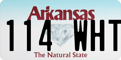 AR license plate 114WHT