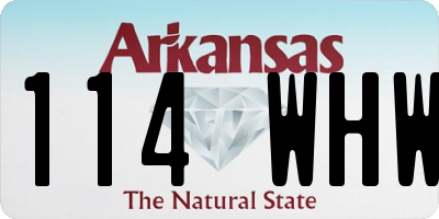 AR license plate 114WHW