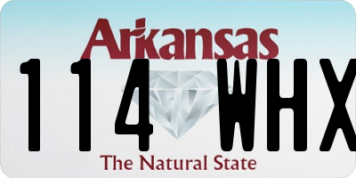 AR license plate 114WHX