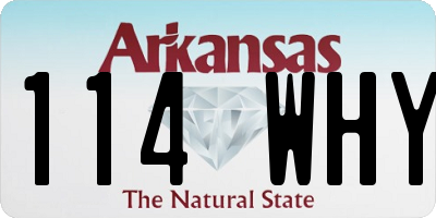 AR license plate 114WHY