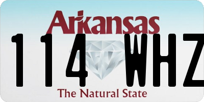 AR license plate 114WHZ