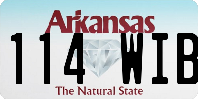 AR license plate 114WIB