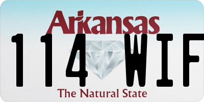 AR license plate 114WIF