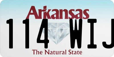 AR license plate 114WIJ
