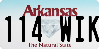AR license plate 114WIK