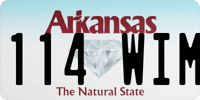 AR license plate 114WIM