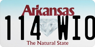 AR license plate 114WIO