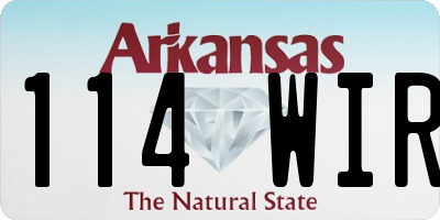 AR license plate 114WIR
