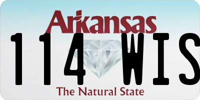 AR license plate 114WIS