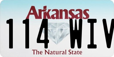 AR license plate 114WIV
