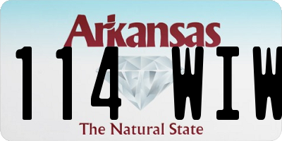 AR license plate 114WIW