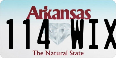AR license plate 114WIX
